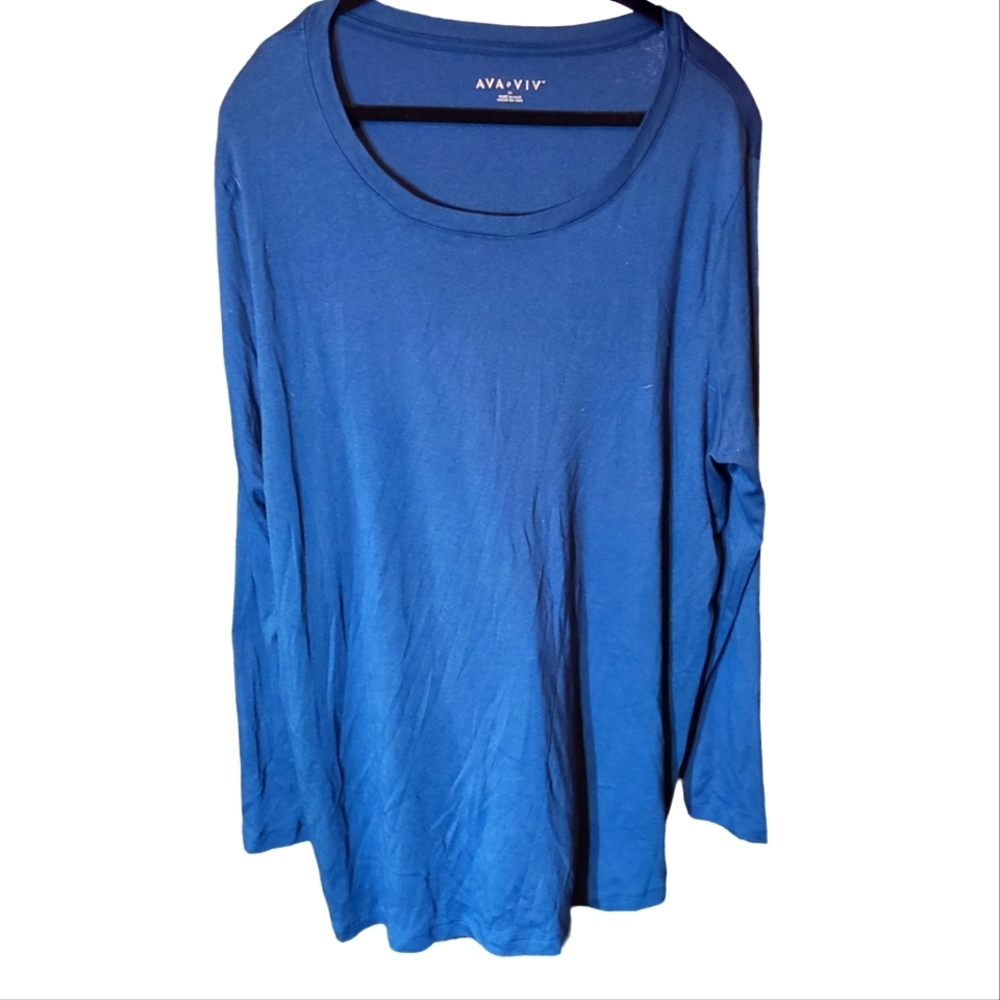 037 AVA & VIV 3X LONG SLEEVE BLOUSE